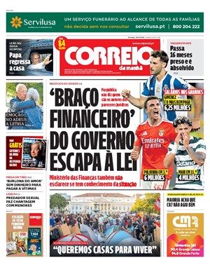 Capa de Correio da Manhã