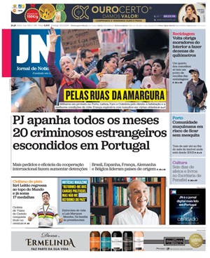 Capa de Jornal de Notícias