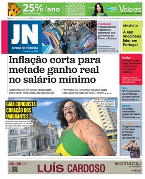 Capa de Jornal de Notícias