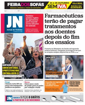 Capa de Jornal de Notícias