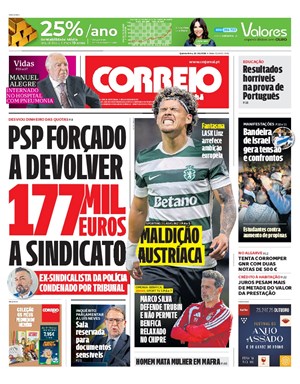 Capa de Correio da Manhã