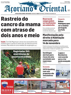 Capa de Açoriano Oriental