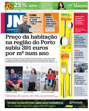Capa de Jornal de Notícias