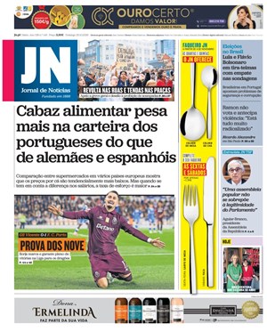 Capa de Jornal de Notícias