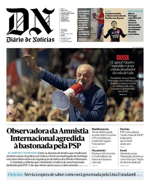 Capa de Diário de Notícias