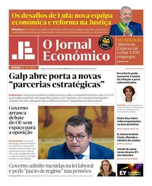 Capa de Jornal Económico