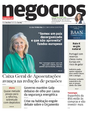 Capa de Jornal Negócios