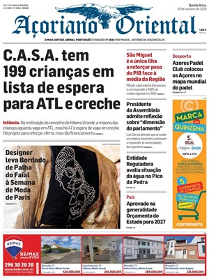 Capa de Açoriano Oriental