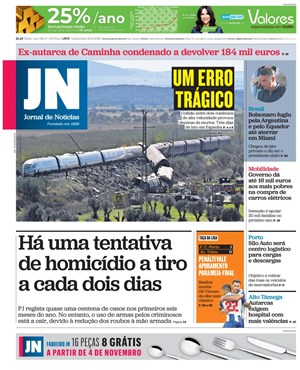 Capa de Jornal de Notícias