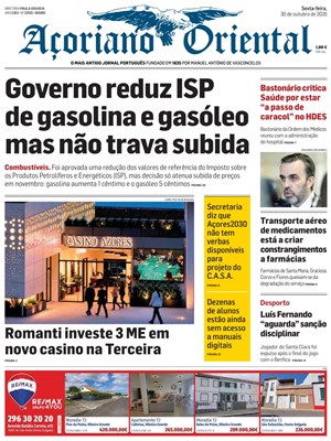 Capa de Açoriano Oriental