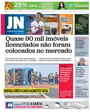 Capa de Jornal de Notícias